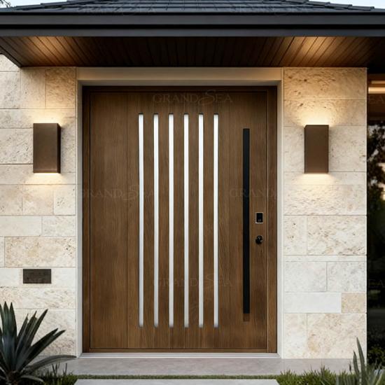 Wood solid pivot door